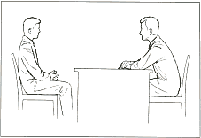 Seated face to face